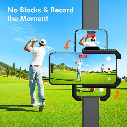 Magnetic Golf Cart Phone Holder, Rotatable Phone Mount Holder Compatible with iPhone/Galaxy/Smartphones, Golf Cart Accessories for EZGO Club Car Yamaha,Gift for Men Women