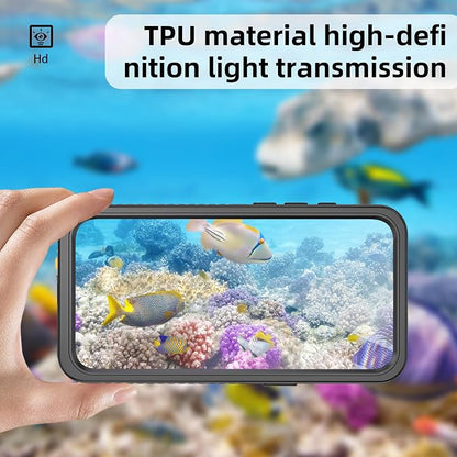 for iPhone 17E/16E Case Waterproof - Built-in Privacy Screen Protector & HD Screen Protector [IP68 Underwater] Shockproof Dustproof Full Body Protection iPhone 17E/16E Phone Case Black