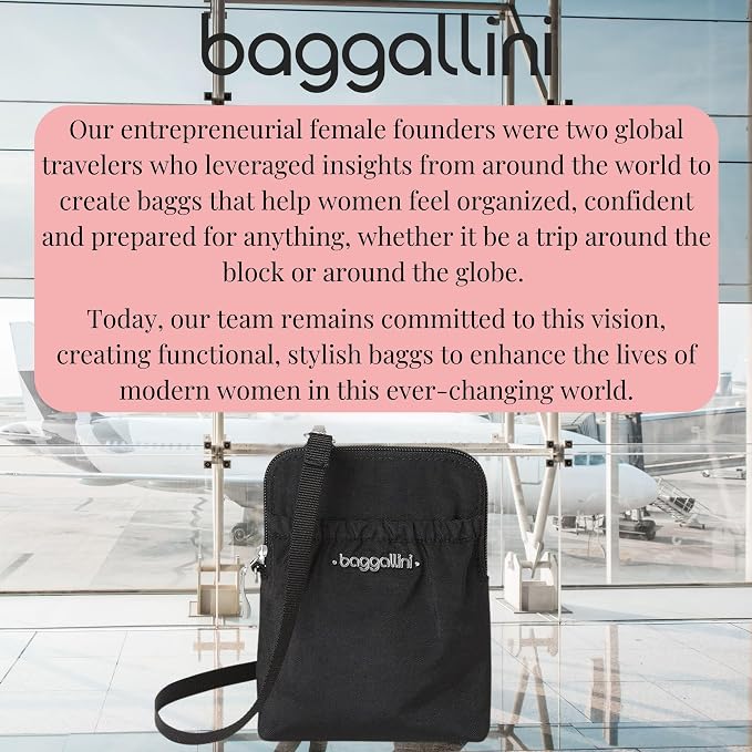 Baggallini Bryant Pouch Small Crossbody Bag for Women - Phone Purse with Crossbody Strap - Lightweight Crossbody Pouch