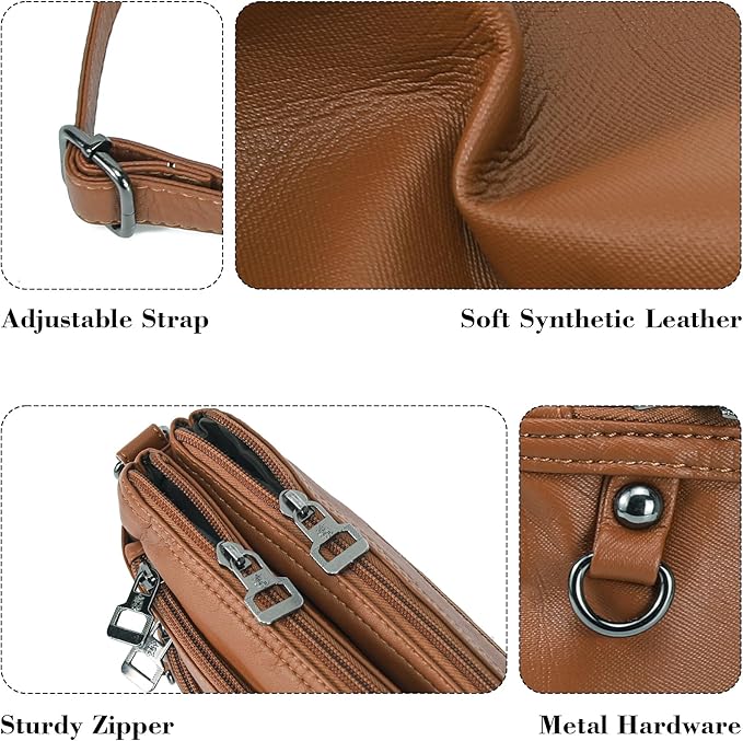 MINICAT Multiple Pockets Small Crossbody Purse Cell Phone Purse Shoulder Bags for Women Cross Body Bag for Woman