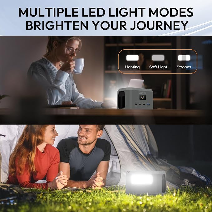 Enginstar Portable Power Station,Outdoor 96Wh LiFePO4 Battery,Solar Generator 100W Two-Way Fast Charging,Power bank for Camping, Traveling, Party and Emergencies