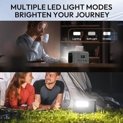 Enginstar Portable Power Station,Outdoor 96Wh LiFePO4 Battery,Solar Generator 100W Two-Way Fast Charging,Power bank for Camping, Traveling, Party and Emergencies