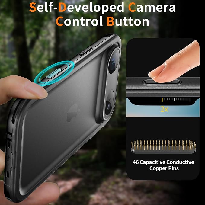 Cozycase TOP Waterproof Case for iPhone Air - Military Heavy Duty 360 Shockproof Full Body with Screen Camera Protector Double IP68 Water Dust Drop Proof Hard Rugged Tough Front Back Slim Cover
