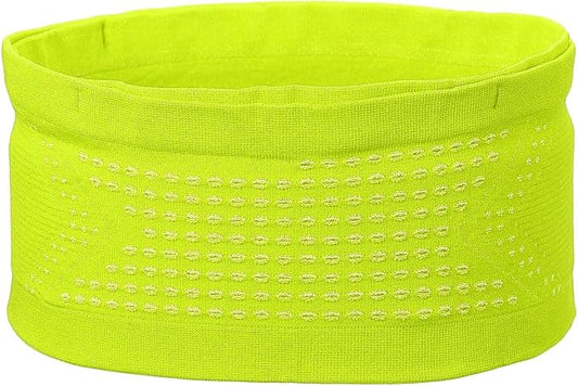 Slim Running Belt, Running Fanny Pack Phone Holder for Women Men Waist Bag Moisture Wicking Storage Belts Bag- Fitting for (Storage Phone-Travel- Sports- Hiking) Yellow & L