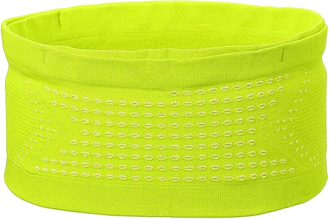 Slim Running Belt, Running Fanny Pack Phone Holder for Women Men Waist Bag Moisture Wicking Storage Belts Bag- Fitting for (Storage Phone-Travel- Sports- Hiking) Yellow & M