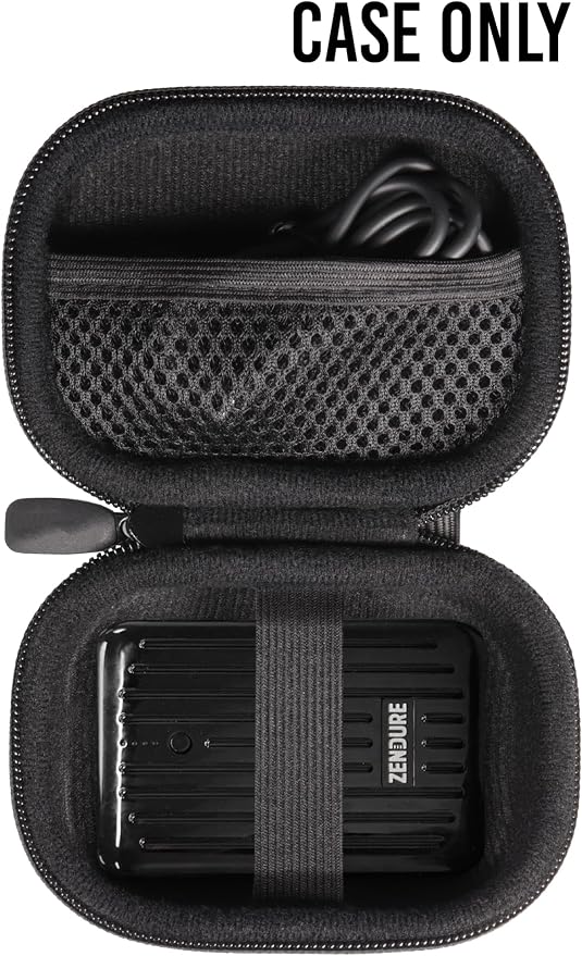 GETGEAR Case for Zendure Portable Charger 10000mAh Power Bank 20W PD USB C Battery Pack QC 3.0 Cargador Portable External Battery (Black)