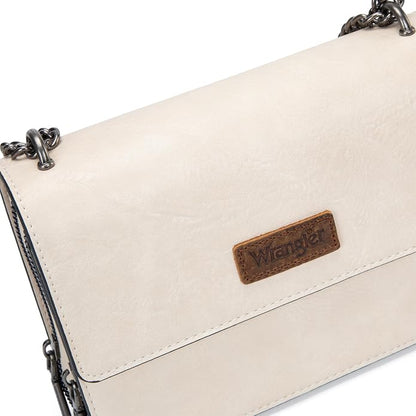 Wrangler Flap Crossbody Purse for Women Shoulder Bag Vintage Wallets with Chain Strap