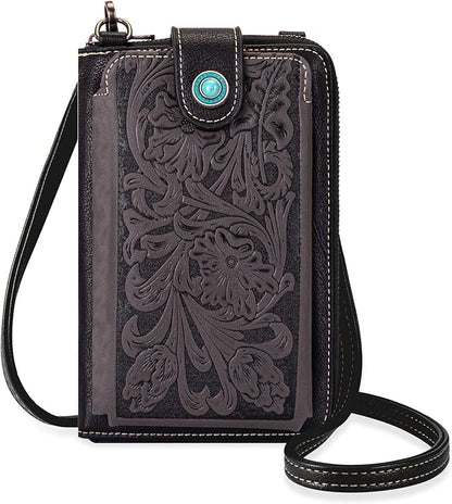 Montana West Small Crossbody Bags for Women Western Handbag with Cash Slots