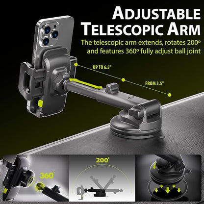 Bracketron TripGrip Series Cell Phone Mount Phone Holder for Car Dashboard Windshield Vent Expandable