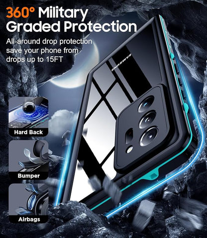 Temdan for Samsung Galaxy Note 20 Ultra Case Waterproof, [Military-Grade Drop Protection] [IP68 Underwater] Full Body Heavy Duty Rugged Shock-Proof Case for Note 20 Ultra 6.9''-Teal