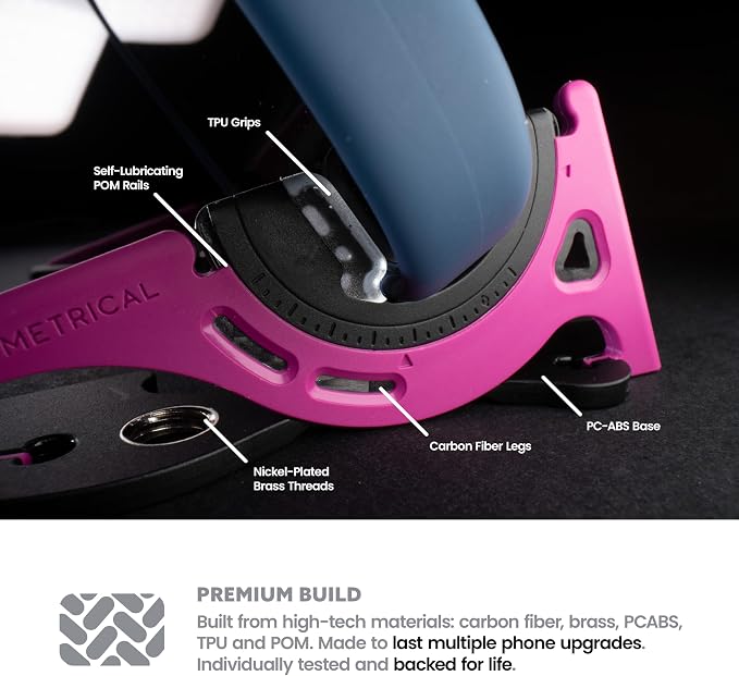 GEOMETRICAL Pocket Tripod PROv2 - Card-Size Stand, for iPhone, Thunder Pink Universal Kit