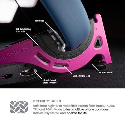 GEOMETRICAL Pocket Tripod PROv2 - Card-Size Stand, for iPhone, Thunder Pink Universal Kit