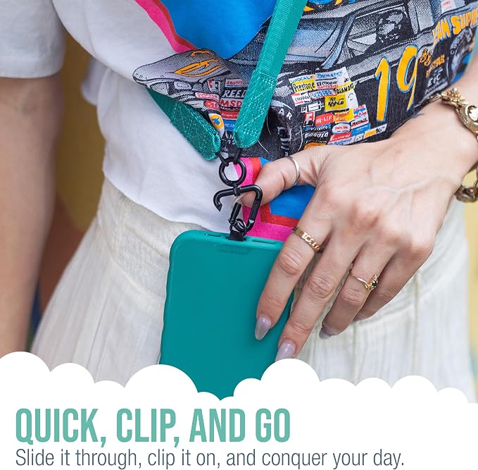 Smartish Phone Lanyard - Case Clinger - Universal iPhone Holder w/Detachable Crossbody Shoulder Neck Strap w/Storage Loops, Fidlock, Insert for Phone Cases iPhone, Galaxy, Pixel - So Jaded