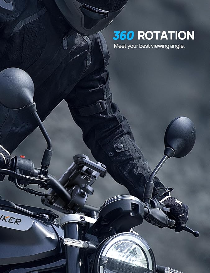 Aomiker Bike Motorcycle Phone Holder Mount - [2025 Quick Release] Bike Phone Holder Handlebar Clamp, Bicycle Scooter Phone Clip for iPhone 16 15 14 13 12 11 Pro Max Plus Mini, 4.7-6.8" Smartphone
