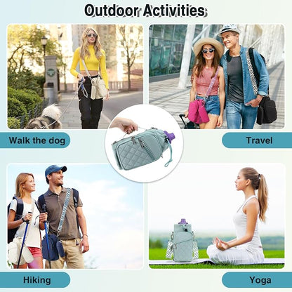 AGLOD Water Bottle Carrier Bag with Strap, Water Bottle Holder Crossbody Bags for Women Men for Walking, Hiking,Cycling