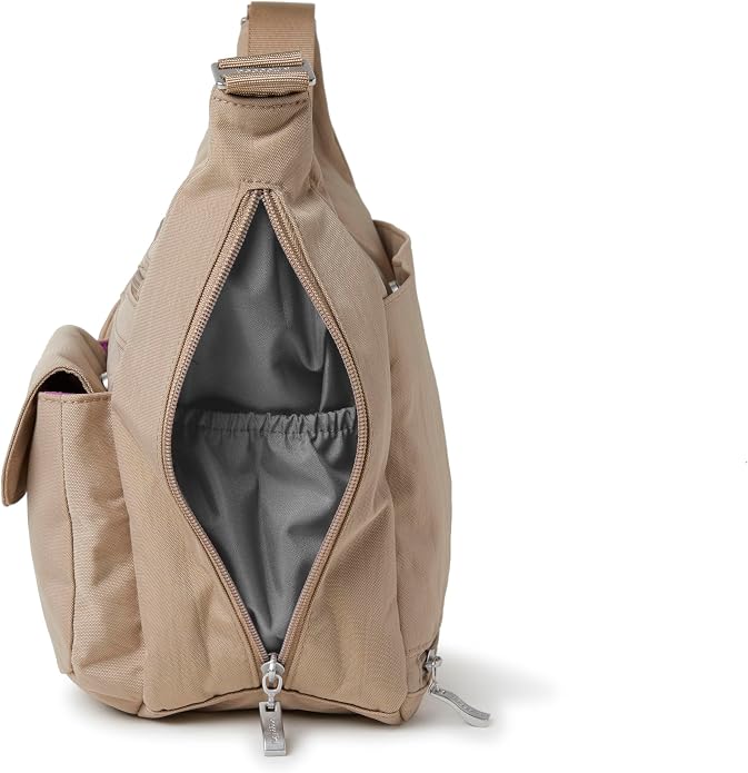 Baggallini womens Everywhere Bagg Crossbody Women 11x9 Lightweight Nylon Hobo Water-resistant Travel Bag W/Rfid