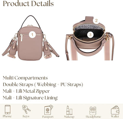Mali+Lili Gail Vegan Leather Multi Compartment Crossbody Bag