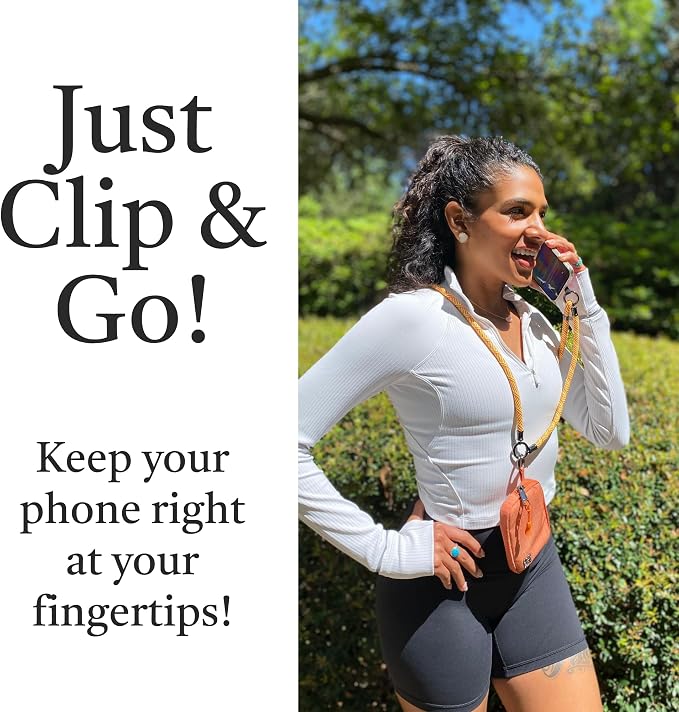 Save the Girls Active Rope Clip and Go Phone Strap – Cell Phone Lanyard for Life on the Move