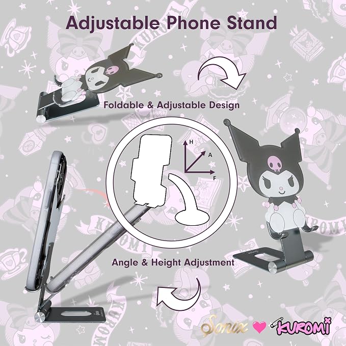 Sonix x Sanrio Character Phone Stand | Adjustable Cell Phone Holder, Desk Stand, Dock | Kuromi