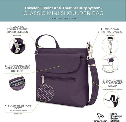 Travelon Anti-Theft Classic Mini Shoulder Bag