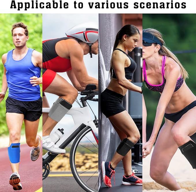 Bonuci 3 Pack Cell Phone Leg Strap Leg Phone Holder Calf Band Armband Ankle Wallet with Adjustable Non Slip Strap for Women Men Running, Walking, Equestrian, Motorcycle or Hiking