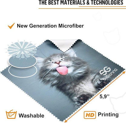 Microfiber Cleaning Cloth for Glasses - Eyeglass Cleaning Cloth - Lens Cleaning Cloth - Microfiber Glasses Cleaning Cloth for Phone, Screens, Camera Lens Cleaner - 6 pcs