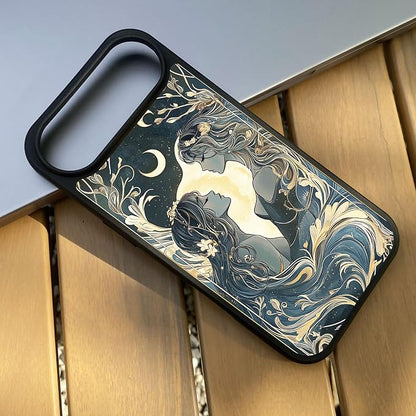 Constellation Series - Gemini Designs Magnetic for iPhone 17 air Case, Tarot Style Model Glass Phone Cover, Compatible with Magsafe, Pocket-Friendly - fits iPhone 17 air Case for Women