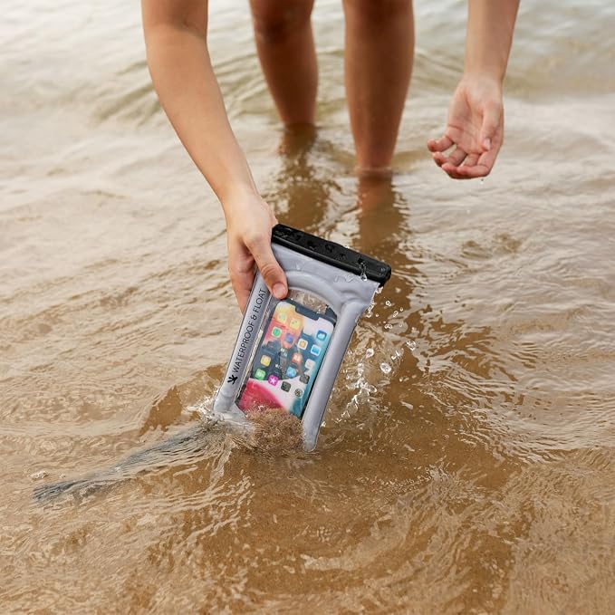 geckobrands Float Phone Dry Bag - Waterproof & Floating Phone Pouch – Fits Most iPhone and Samsung Galaxy Models
