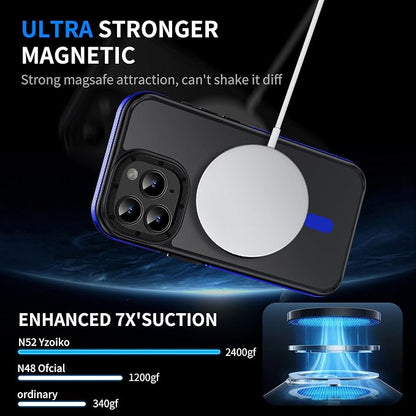 Strong Magnetic case for iPhone 14 Pro Max [10Ft Military-Grade Protection] Compatible with fit MagSafe Shockproof Slim Thin Cover 6.7 inch 14 Pro Max Phone case, Blue Bumper