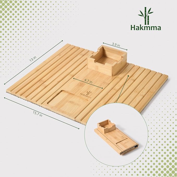 Couch Arm Tray Table with Cup Holder, No More Spills or Clutter, Bamboo Sofa Arm Tray for Drinks Snacks and Phone, Non Slip Foldable Couch Organizer