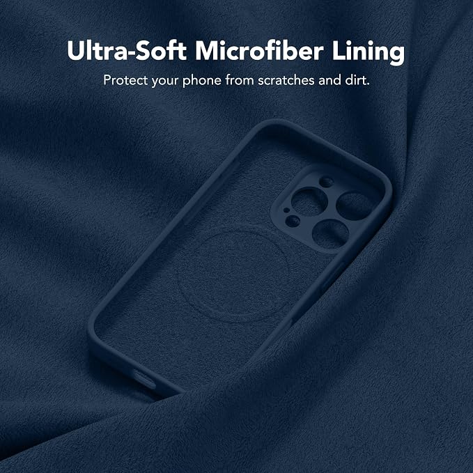 Magnetic for iPhone 16 Pro Case, Compatible with MagSafe, [Full Camera Protection][Screen Protector] Silicone Shockproof Protective Phone Case for iPhone 16 Pro 6.3", Cobalt Blue