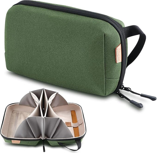 simtoper Electronic Organizer Travel Case Bag for Cables, Switch, SD card, Passport and More – Ultimate Protection & Portability Waterproof (Green)