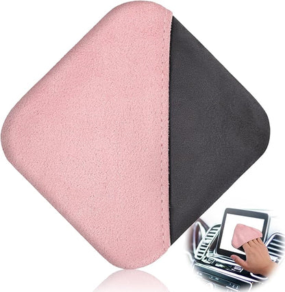 Pink Car Screen Cleaner Microfiber Auto Screen Cleaning Pad, Auto Touchscreen Cleaning Wipes Car CleaningWipes Cloth, Touchscreen Cleaner Cloths for Vehicle Dashboard CarDisplay Interior