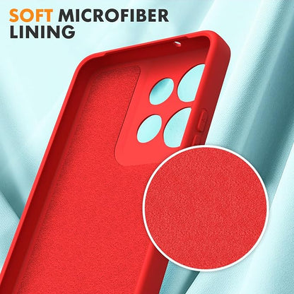 Case for Motorola Moto G Power (2025), 2 Pack Tempered Glass Screen Protectors, Soft TPU Silicone Shockproof Case-Red