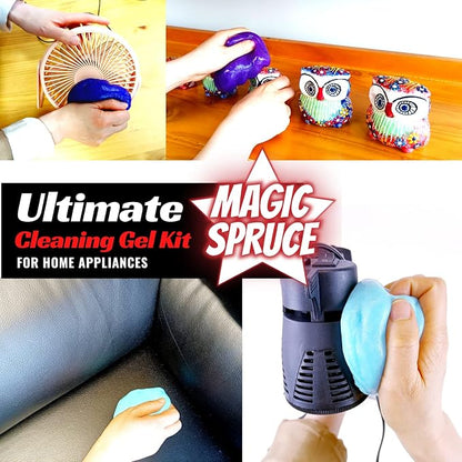 MAGIC SPRUCE Car Detailing Kit Gel for Car Interior Dashboard Cleaner Products, Non-Water Dust Remover Scented Freshner, Upholstery Cleaning Putty, Laptop Computer Cleaning Accessories Car Slime