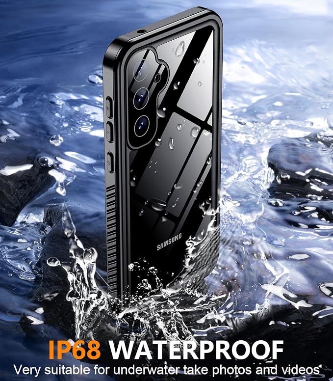 Temdan Designed for Samsung Galaxy S24 Case,Waterproof Built-in Lens & Screen Protector [Full Body Shockproof][Military Drop Proof][IP68 Underwater] Phone Case for Galaxy S24 5G-LightBlue (2024)