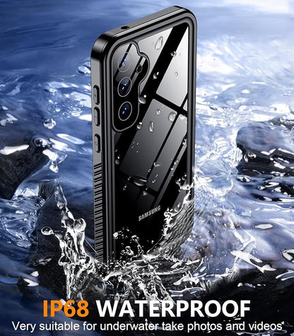 Temdan Designed for Samsung Galaxy S24 Case,Waterproof Built-in Lens & Screen Protector [Full Body Shockproof][Military Drop Proof][IP68 Underwater] Phone Case for Galaxy S24 5G-LightBlue (2024)