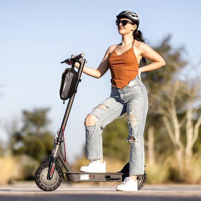 Hiboy Scooter Storage Bag, 3L/4L Large Capacity Scooter Handlebar Bag, Front Hanging Bag for Electric Scooter/Electric Bike, for Carrying Chargers, Phone, Keys with Waterproof Hardshell EVA Material