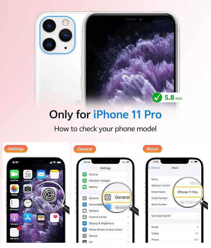 FNTCASE for iPhone 11 Pro Case: [Compatible with Magsafe] Translucent Matte Magnetic Phone Cover - Military Grade Drop Protection Shockproof Protective for iPhone 11Pro 2019 Cases - Light Purple