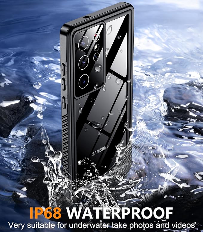 Temdan for Samsung Galaxy S22 Ultra Case,Waterproof Built-in Lens & Screen Protector[Full Body Shockproof][12 FT Military Drop Proof][Dustproof][IP68 Underwater] Case for S22 Ultra 5G 6.8”-Green