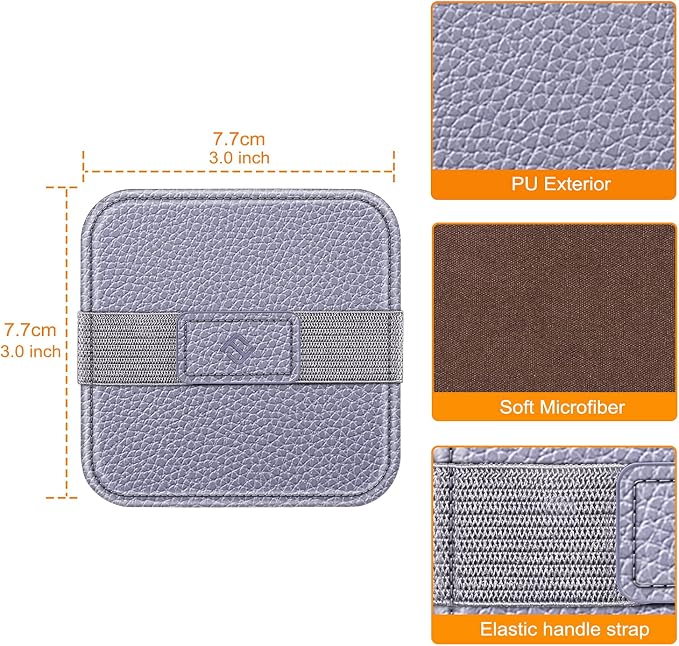 Fintie Screen Cleaning Pad, [4 Pack] Soft Cloth Wipes Screen Cleaner with Elastic Strap for iPad, iPhone, MacBook, Tablets, Laptop (Blooming Hibiscus)