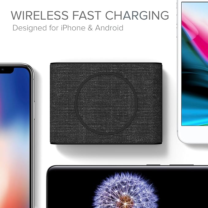 iOttie iON Wireless Mini Fast Charging Pad || Qi-Certified Charger 7.5W for iPhone XS Max R 8 Plus 10W for Samsung Galaxy S10 E S9 S8 Plus Edge, Note 9 | AC Adapter NOT Included | Charcoal