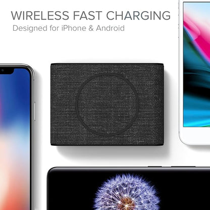 iOttie iON Wireless Mini Fast Charging Pad || Qi-Certified Charger 7.5W for iPhone XS Max R 8 Plus 10W for Samsung Galaxy S10 E S9 S8 Plus Edge, Note 9 | AC Adapter NOT Included | Charcoal