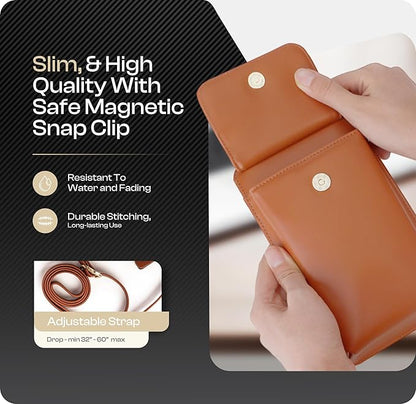 Claasico Crossbody Phone Purse for Women – RFID Phone Case Wallet w/Magnetic Closure & Separate Zipper Pocket Crossbody Bag