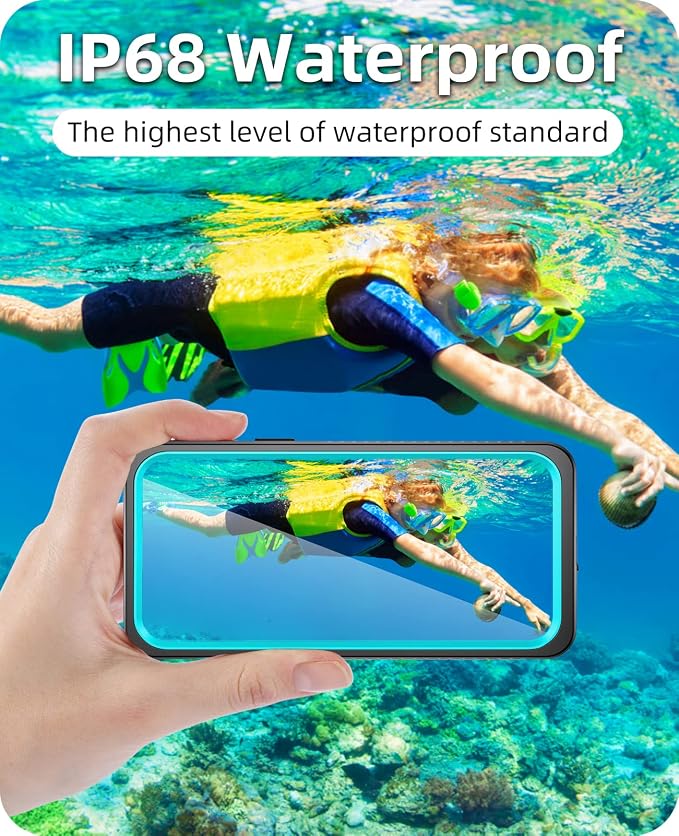WIFORT for iPhone 12 Pro Waterproof Case - [Certified Water Proof & Military Protection] with [Built-in Screen Protector], Full Body Shockproof Phone Case Cover for iPhone 12 Pro 6.1" - Teal
