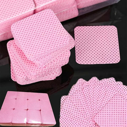 Lint Free Nail Wipes, 1200Pcs Pink Eyelash Extension Glue Cleaning Wipes, Absorbent Soft Non-Woven Fabric Gel Nail Polish Remover Pads, No Lint Nail Cotton Pads for Eyelash Extensions Nails Lash Glue