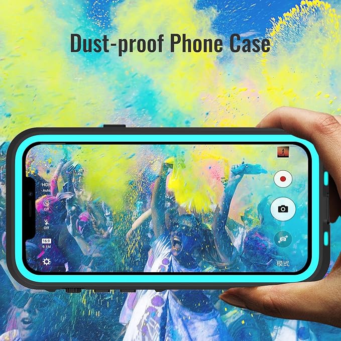 Waterproof Phone Case Compatible with iPhone 13 Pro, IP68 Waterproof Shockproof Dust-Proof Phone Case with Built in Screen Protector, Full Body Protective Case (Teal, iPhone 13 Pro)