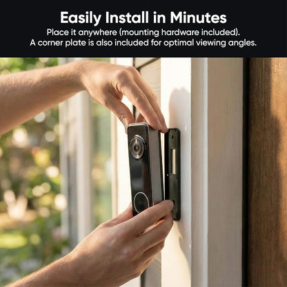 Wyze Battery Video Doorbell Wireless Camera, 1536x1536 HD+ with Color Night Vision, 2-Way Audio, 1:1 Head-to-Toe View, Person/Vehicle/Package Monitor, Wire-Free/Wired Option, 1 Minute Easy Setup