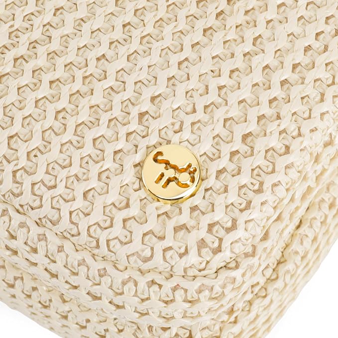 Haytijoe Faux Straw Crossbody Bags for Women Small Summer Purse RFID Woven Phone Bag Travel Beach Hawaiian Essentials Gifts