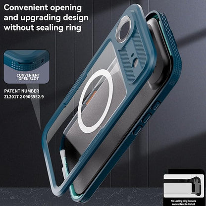 Guppy for iPhone 17 Air Magnetic Waterproof Case, Built-in Screen Protector [IP68 Waterproof][14FT Military Drop Proof] 360° Full Body Protection Dustproof Shockproof Heavy Duty Rugged Case, Cyan
